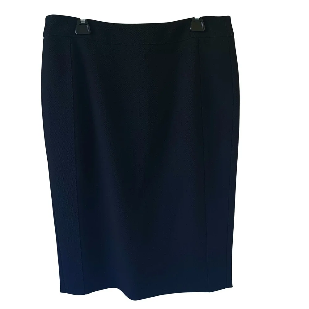 Armani Collezioni Black Tailored Pencil Skirt Size 4 Professional Lined 40
